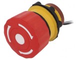 Comutator de Siguranță 22mm 2NC Roșu IP65