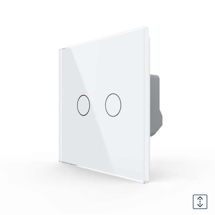 Intrerupator Draperie cu Touch LIVOLO din Sticla - Serie Noua SmartElectro IntelligentHouse