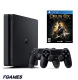 Consola Sony Playstation 4 Slim Ps4 1tb + Doua Controllere + Deus Ex: Mankind Divided PlayStation 4, Second-Hand