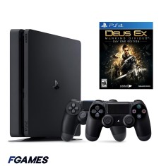 Consola Sony Playstation 4 Slim Ps4 1tb + Doua Controllere + Deus Ex: Mankind Divided PlayStation 4, Second-Hand