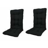 Set Perne pentru scaun de casa si gradina cu spatar, 48x48x75cm, culoare negru, 2 buc/set, Palmonix