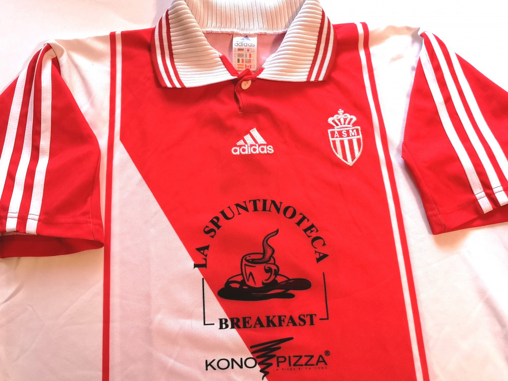 Tricou ADIDAS (vechi) fotbal - AS MONACO (sezonul 1996/1997) | arhiva Okazii .ro