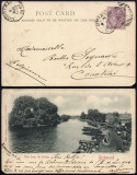 Great Britain 1901 Victoria Postcard stationery Brixton to Courtrai DB.271