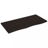 Cumpara ieftin Blat de baie, maro inchis, 100x50x2 cm, lemn masiv tratat