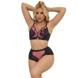 Subblime Sets-955571 Set Sutien cu Fermuar din Piele Lacuită &ndash; Mărime S/M