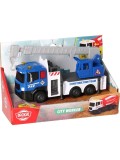 Macara de constructii Dickie Toys City Worker, albastra, 17 cm, cu lumini si sunete
