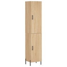 Dulap inalt, stejar sonoma, 34,5x34x180 cm, lemn prelucrat