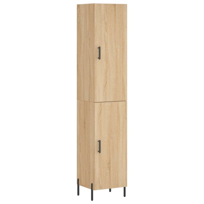 Dulap inalt, stejar sonoma, 34,5x34x180 cm, lemn prelucrat