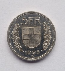 Elvetia 5 Francs 1995 _ moneda din nichel _ km # 40a