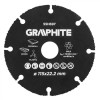 Disc debitat lemn, plastic, 115x22.2 mm, Graphite