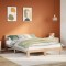 Gossi cadru de pat fara saltea, 135x190 cm, lemn masiv de pin