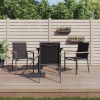 VidaXL Set mobilier de grădină, 5 piese, negru, textilenă și oțel 3187034