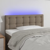 Cumpara ieftin Tăblie de pat cu LED, gri taupe, 80x5x78/88 cm, textil