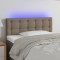 vidaXL Tăblie de pat cu LED, gri taupe, 80x5x78/88 cm, textil 3122024