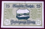Germania notgeld 25 pfennig 1920 Mansfelder Seekreis **