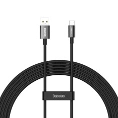 Cablu Date si Incarcare USB-A - USB-C Baseus Superior Series, 65W, 2m, Negru CAYS001001 foto