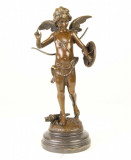 Ingeras razboinic-statueta din bronz cu un soclu din marmura VG-56