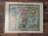 Tablou vechi print dupa harta veche Carta Navigatoria Portugalen Orbis Terre...