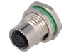 Conector Soclu M12 Mama BULGIN IP67, 12 Pini, Cod A, Montaj Panou, THT