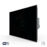 Cumpara ieftin Intrerupator Wi-Fi touch cap-scara/cruce Livolo, negru, standard italian