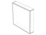 Lentilă pentru buton, incoloră, plastic, 24,4x24,4 mm