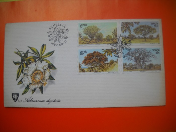HOPCT PLIC FDC S NR 525 ARBORI INDIGENI VENDA 1982 RSA AFRICA DE SUD - -NECIRCULAT