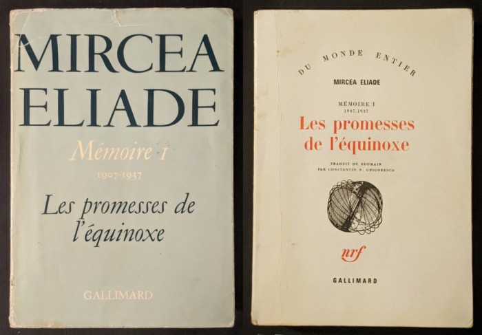1980 MIRCEA ELIADE &ndash; Les Promesses de l&#039;equinoxe. Memoire I 1907-1937