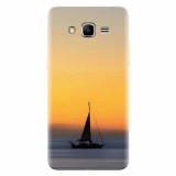 Husa silicon pentru Samsung Grand Prime, Wind Sail Boat Ocean Sunset