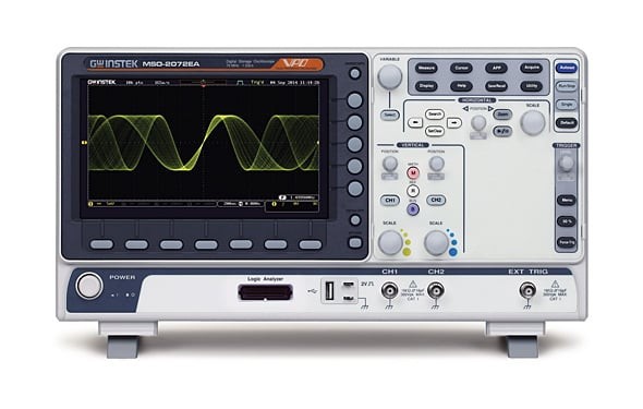 Osciloscop digital GDS-2204E Osciloscop: digital; DSO; Ch: 4; 200MHz; 1Gsps; 10Mpts; LCD TFT 8&quot; ideal pentru Serial and Paralel Bus decoder