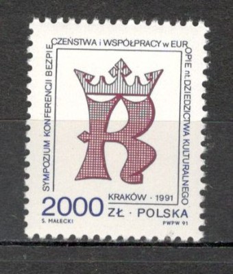 Polonia.1991 Conferinta ptr. securitate si cooperare MP.251 foto