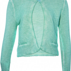 Cardigan tricotat din bumbac Miss Etam, verde, pentru femei