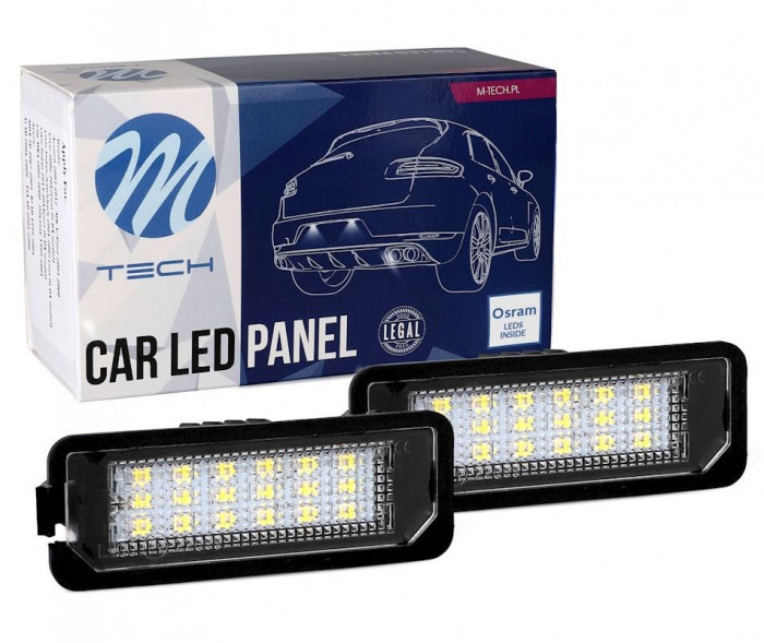 Set Lampi Numar Inmatriculare Led M-Tech Volkswagen Polo 9N 2001-2012 CLP103