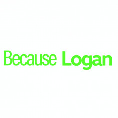 Sticker auto pentru parbriz Because Logan, 50 cm, Verde foto