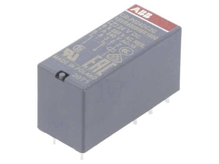 Releu electromagnetic DPDT 24VDC