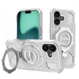 Husa pentru Apple iPhone 16, Techsuit, Carbon Shield Pro, Alba