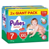 Scutece chilotel Pufies Fashion, marimea 7 Extra Large Plus, 100 bucati, 17+ kg, pachet Giant*2