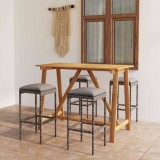 Cumpara ieftin Set mobilier de bar de grădină cu perne , 5 piese , gri