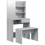 Set masuta de toaleta, gri sonoma, 74,5x40x141 cm