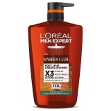 Gel de duș 2 &icirc;n 1 L&rsquo;Or&eacute;al Paris Men Expert Barber Club, 1000 ml