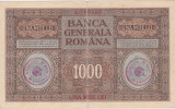 ROMANIA 1000 LEI BGR 1917 F stampilata Bucuresti Ad-tia Financiara