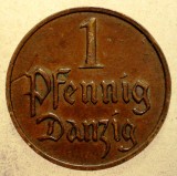 Danzig 1 Pfennig 1930, KM# 140, Bronz, 17.03 mm - Moneda Straine