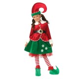 Costum Elf de Craciun KidMania&reg; pentru fete 7-8 ani 122-128 cm