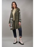 SACOU TIP TRENCH CU CORDON IN TALIE ZEFFIRATO Kaki S-M