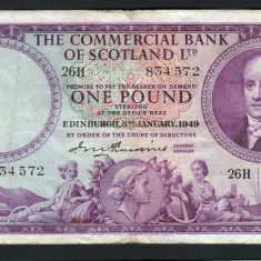 Scotia The Commercial Bank Of Scotland 1 Pound s834572 1949