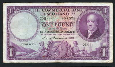 Scotia The Commercial Bank Of Scotland 1 Pound s834572 1949 foto