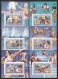 Guineea 1985 - Jocurile Olimpice - Los Angeles, Medaliați cu aur, 6 Colite SOUVENIR, RARE, MNH