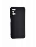 Husa din silicon compatibila cu Samsung Galaxy A03s cu protectie la camera, silk touch, Matte black