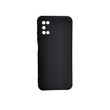 Husa din silicon compatibila cu Samsung Galaxy A03s cu protectie la camera, silk touch, Matte black