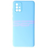 Husa Silicon Samsung Galaxy A71 Albastru Light Blue - Protectie Premium