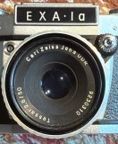 APARAT FOTO VINTAGE ,,EXA `I a&quot; CU OBIECTIV Carl Zeiss Jena DDR Tessar 2,8/50/ IN STARE EXCELENTA CU ETUI ORIGINAL